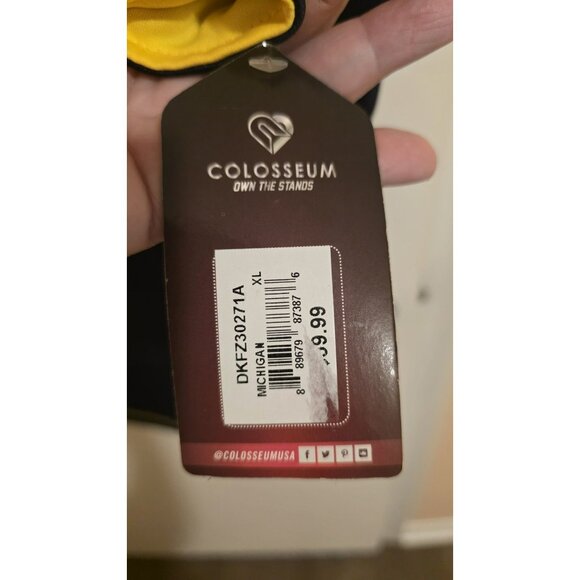 Colosseum Michigan Quarter Zip Hoodie Wolverines Womens XL Blue Maze Fan NWT - Picture 4 of 12